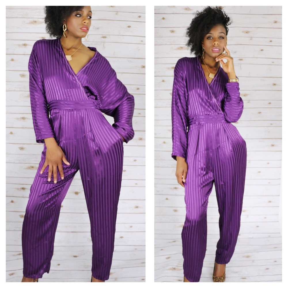 SOLD! Purple Jammy Jumpsuit